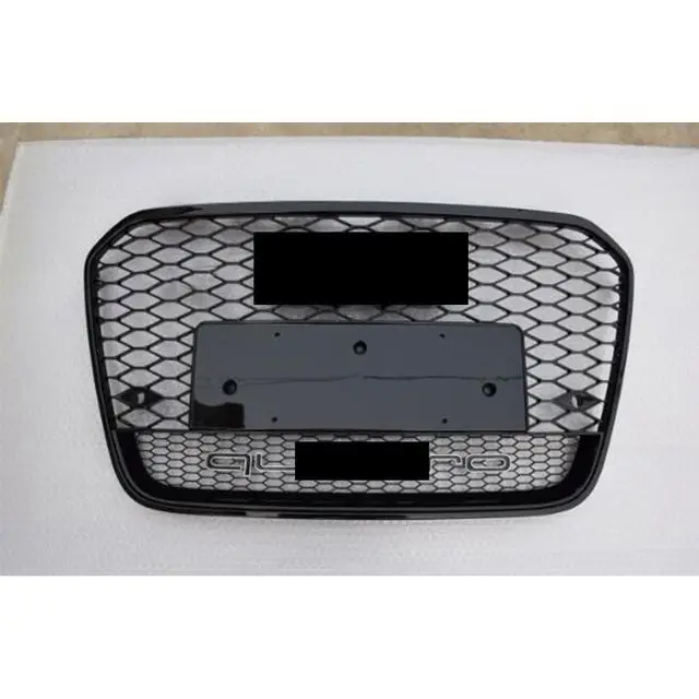 RS6 Front grill for Audi A6 S6 C7 ABS material black high quality radiator center honeycomb grills 2012 2013 2014 2015