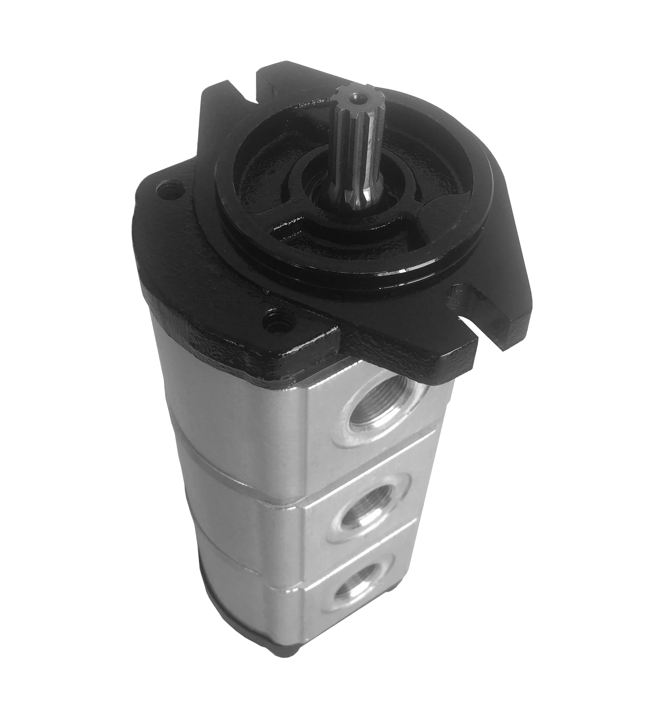 triple hydraulic gear pump with SAE A flange and 9teeth shaft