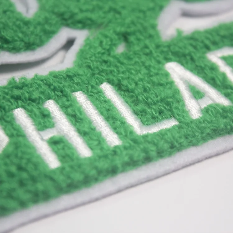 Digitizing Embroidered Services Custom Numbers Logo Embroidery Iron on Chenille Patches Letters for Sportswear