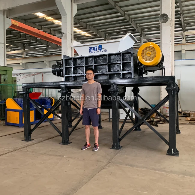 Double shaft scrap metal shredder for Plastic/Tire/Rubber/Metal/Waste