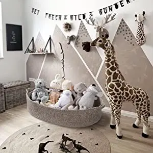 Baby Changing Basket - Table Topper and Thick Foam Pad with Storage