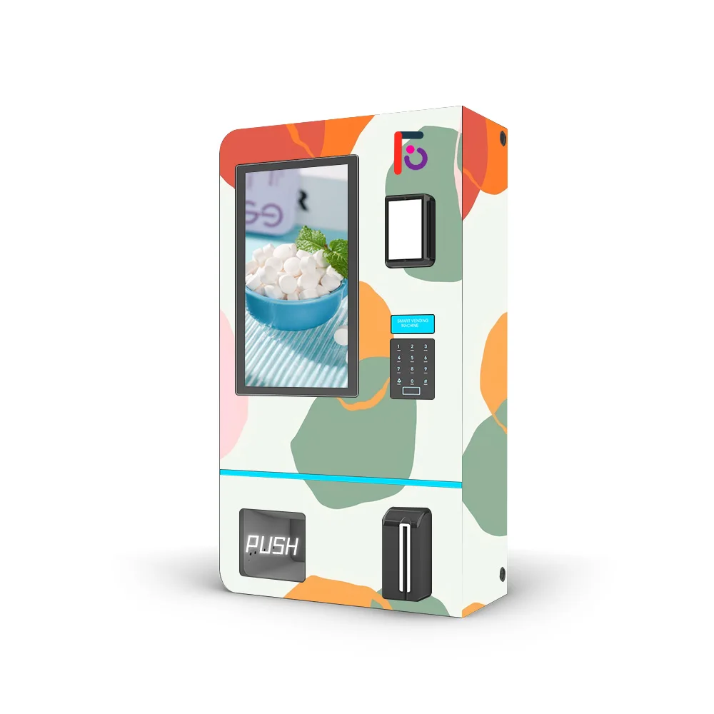 Small Business Touch Screen Qr Code/Credit Card Mini Wall-Mounted Vending Machine Chewing Gum for Convenience Store School