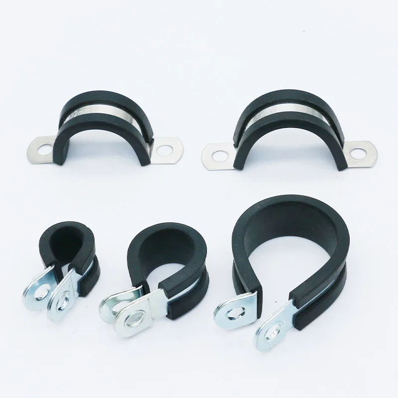 High-Quality Stamping Clamp Stainless Steel Cable Clamp Rubber Cushioned Insulated Clamp