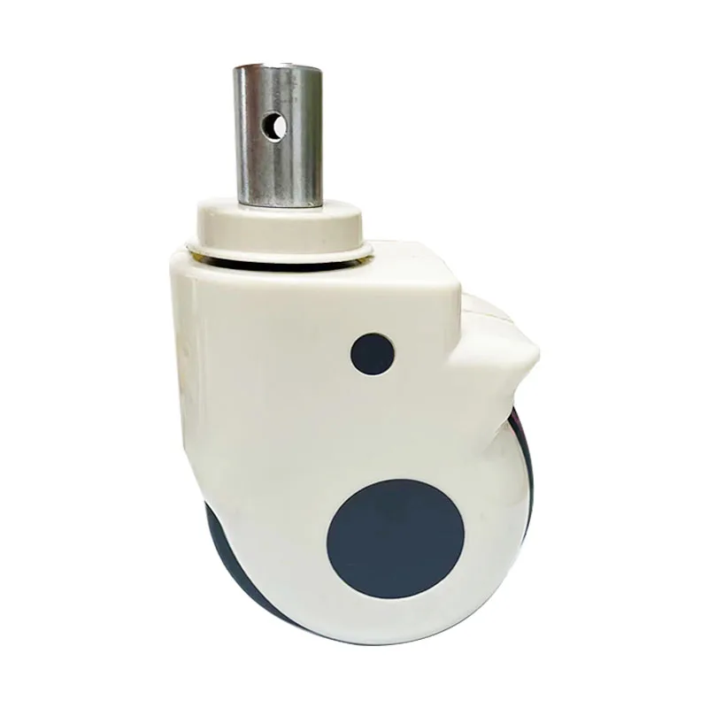 Premium Quality 3/4/5 inch Thread Stem Medical Caster wheel With Brake Covered Quiet Wheel