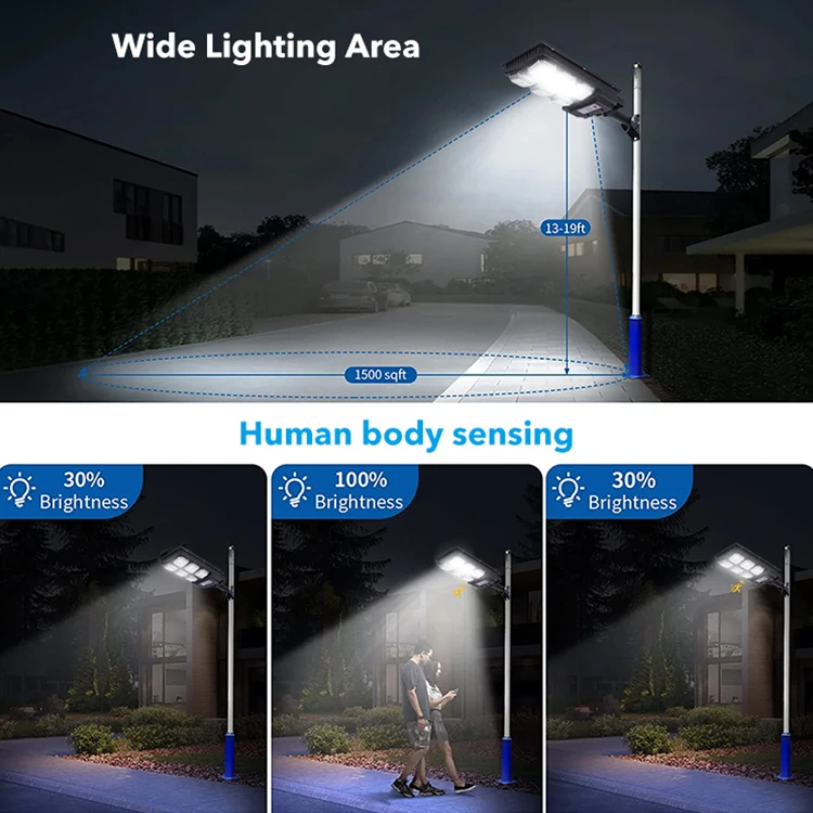 Factory Price Ip65 Waterproof ABS 400w 600w 800w 1000w 1200w 1400w Integrated All In One Solar Led Road Light