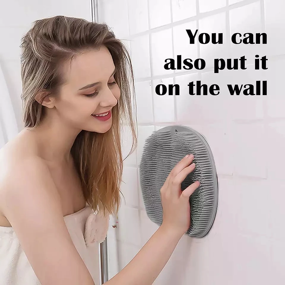 Foot Scrubber Massager Cleaner For Shower,Back Massage Pad With Suction Cup
