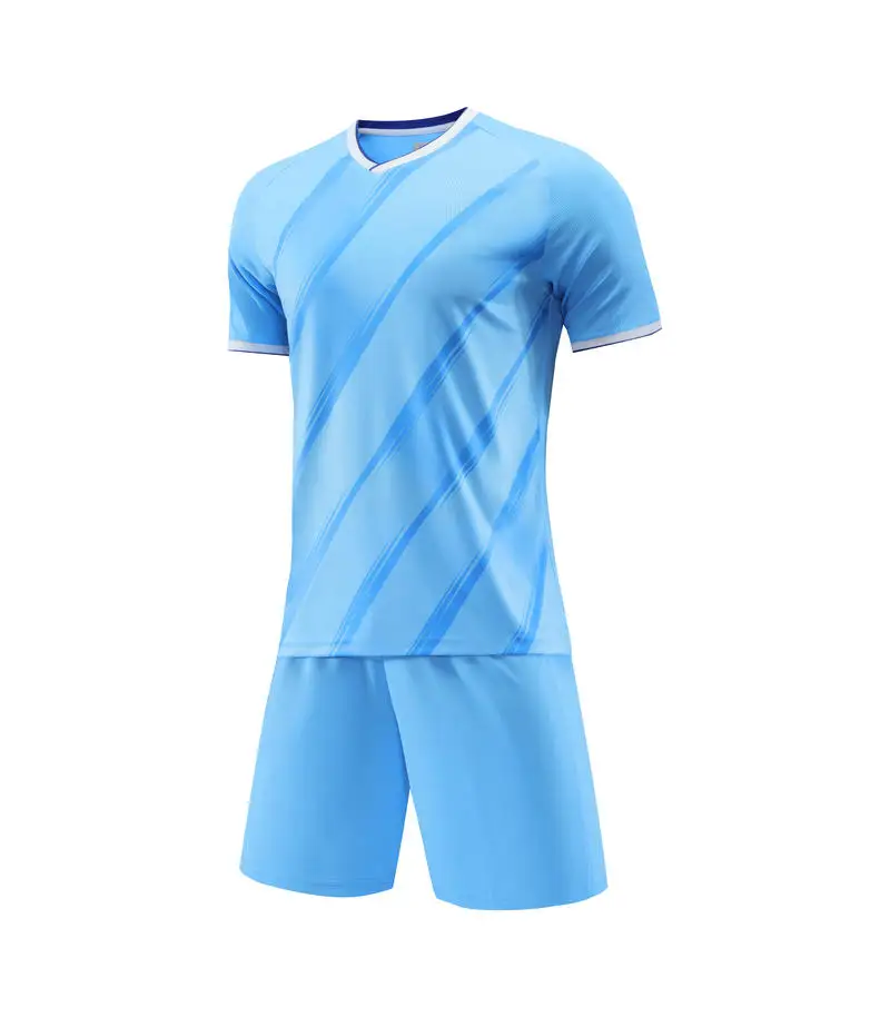 Custom Plain Polyester Breathable Mens Sports Football Jersey Soccer Uniforms Sets Soccer Wear Jersey Set Football Kits Full Set