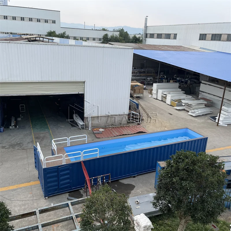 20ft 40ft customized outdoor fiberglass swimming container pool and Circulating Filtration