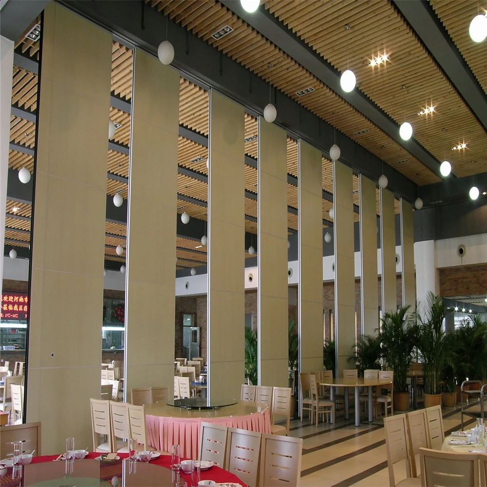 Wooden Sliding Walls Room Divider Foldable Partition Accordion Wall Removable