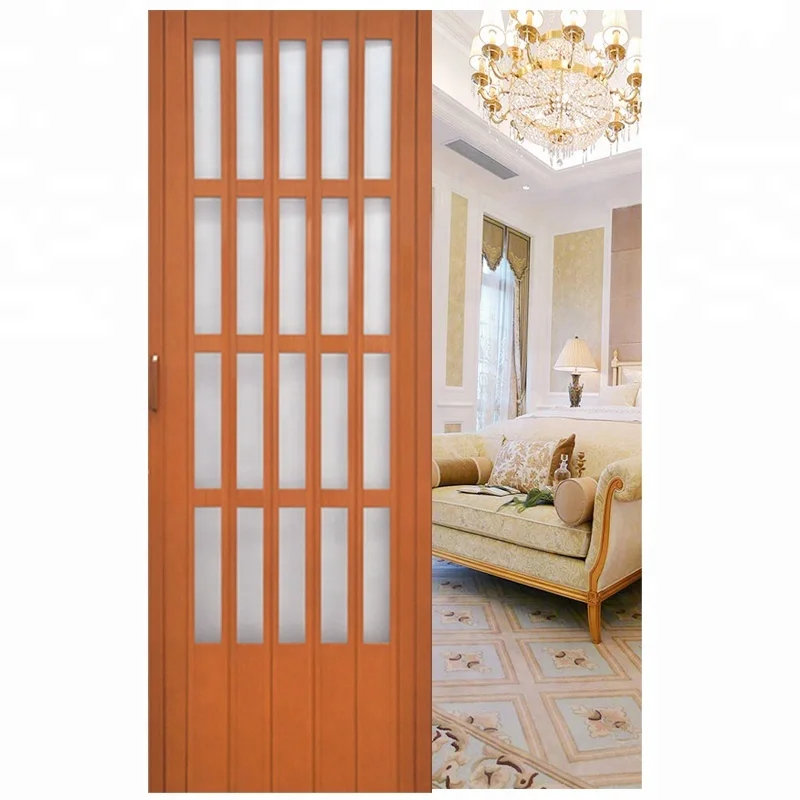 Custom  Reduction Sound Insulation Folding Sliding Pvc  Folding factory price partition wall pvc folding door