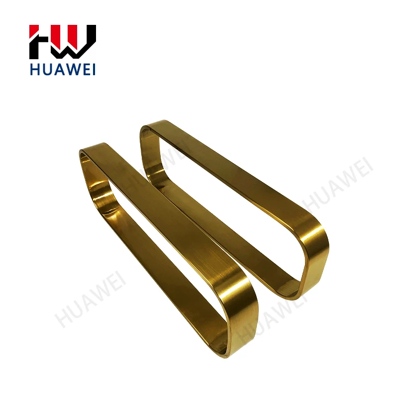 HUAWEI Golden Stainless Steel Decorative Furniture Frame Hardware Accessories Metal Sofa Frame With Handle and Swivel Plate
