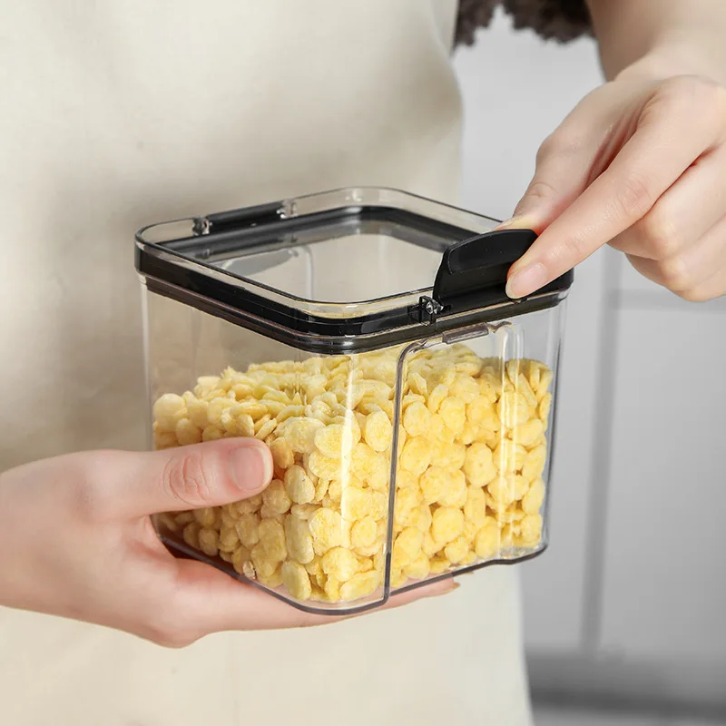 Plastic Stackable Food Storage Kitchen Sealed Plastic Jar Box Multigrain Tank Bottle Dried Fruit For Sugar Candy Containers