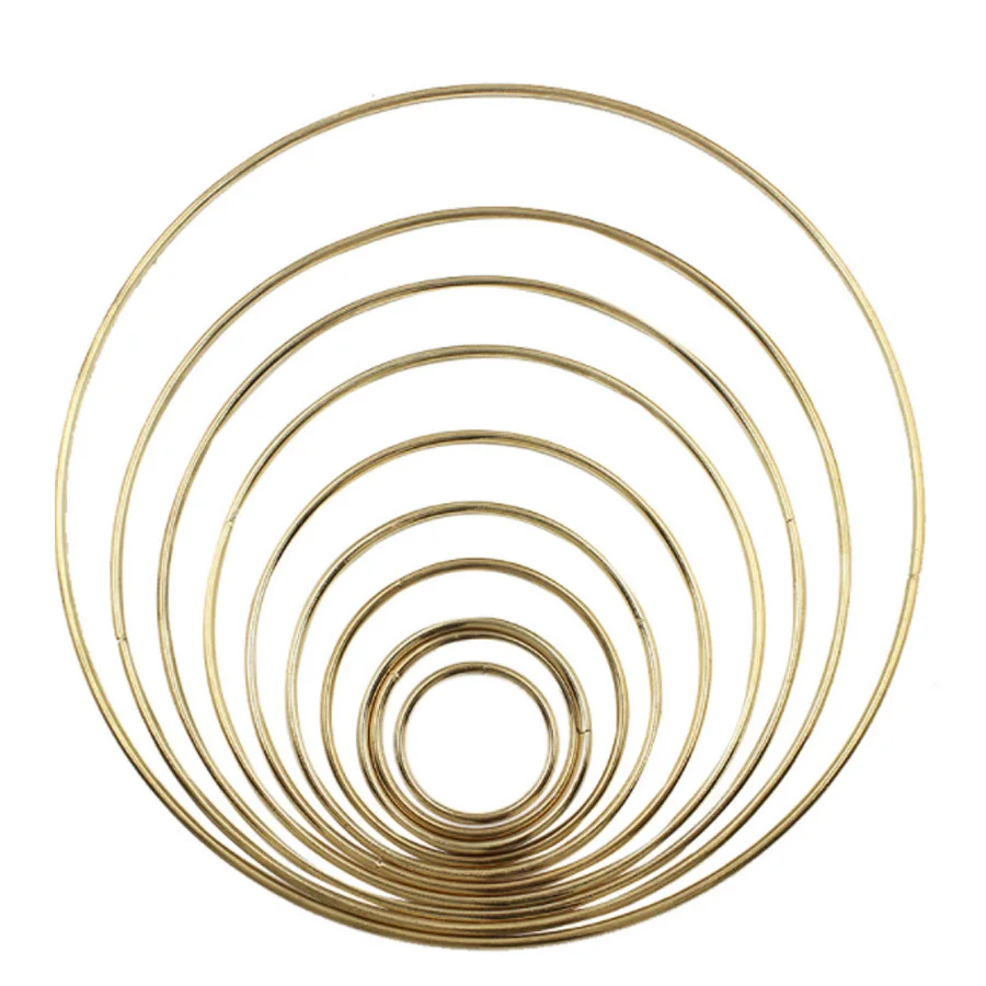 Home decor macrame supplies projects craft hoops gold metal ring for dream catchers wreaths