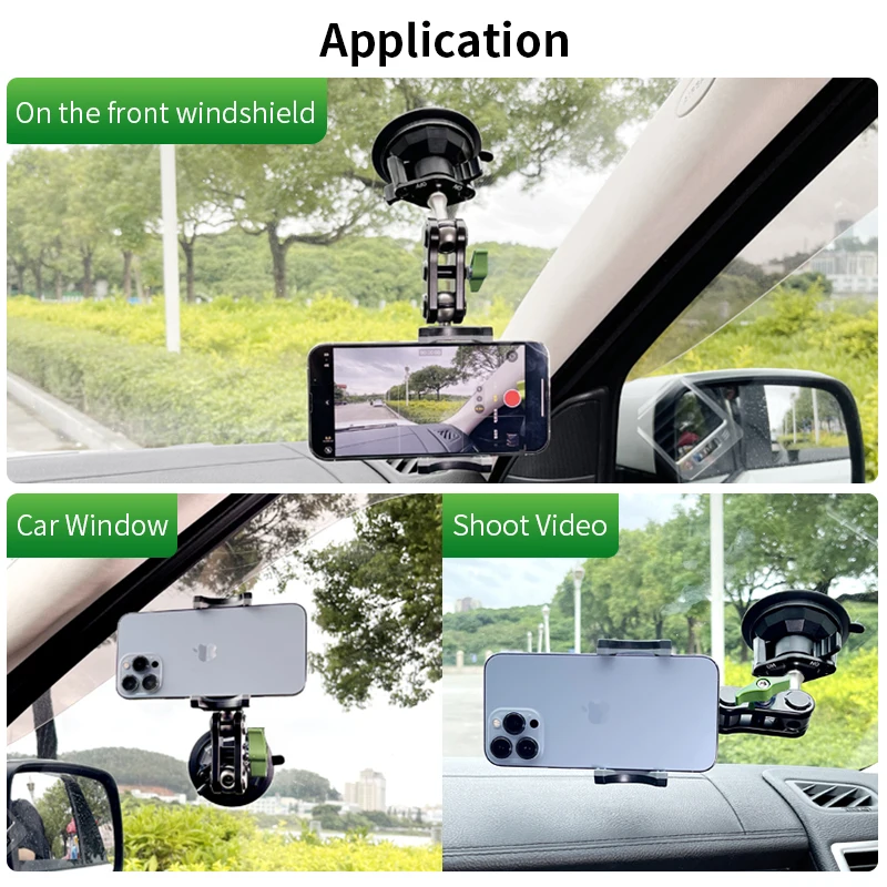 NEW Flexible Selfie Stick Cell Phone Holder with Strong Easy Operate Suction Cup Mount for