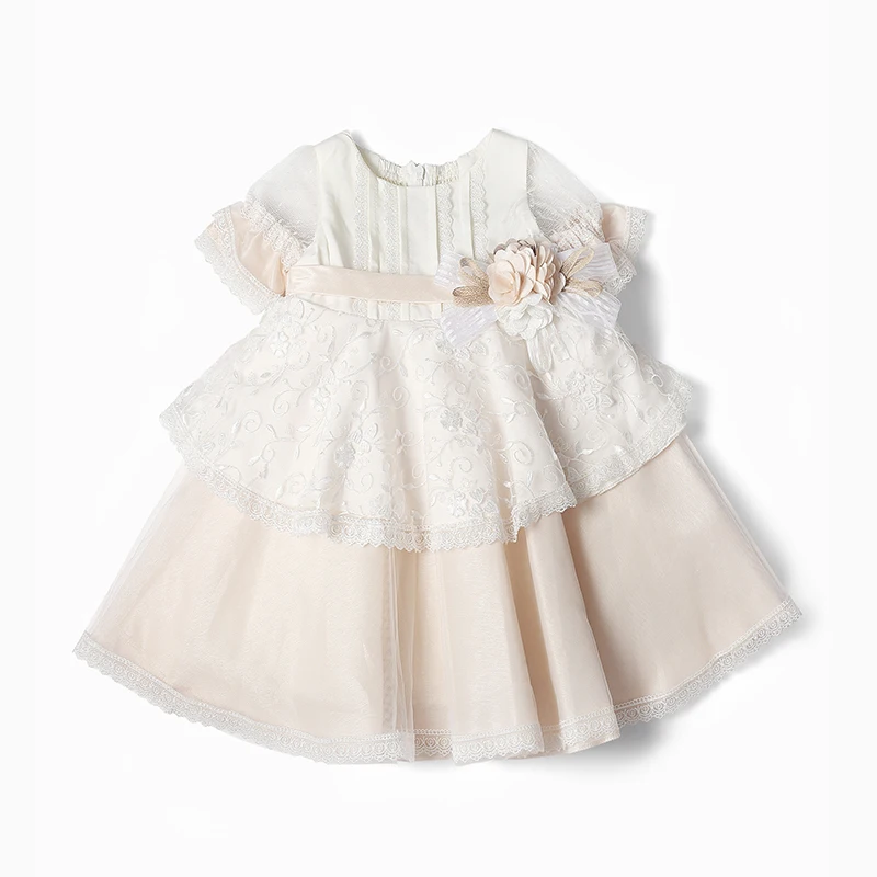 High Quality Baby Dresses Smocking Dress Toddlers Clothing Short Sleeve Party Wedding Evening Baby Girls Dress