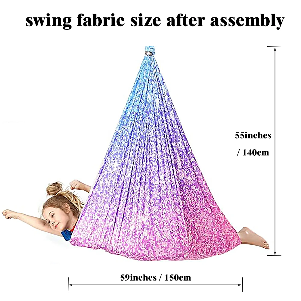 Sensory Swing for Kids 360 Rotation Customized Double Layers Indoor Hanging Hammock Sensory Swivel Chair Sensory Therapy Autism