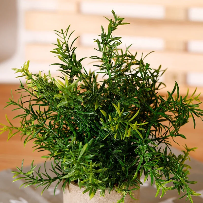 A-3198 Potted Artificial Eucalyptus Boxwood and Rosemary Plants