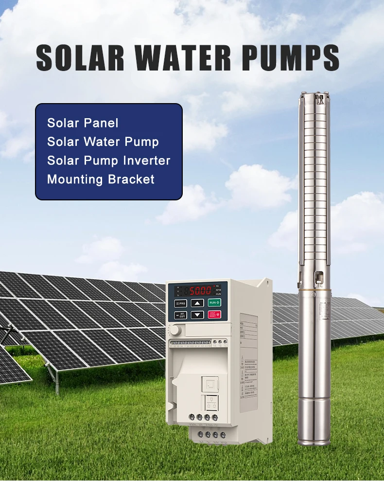 7.5 horse power bomba solar borehole submersible water pump 5.5 kw for farm irrigation