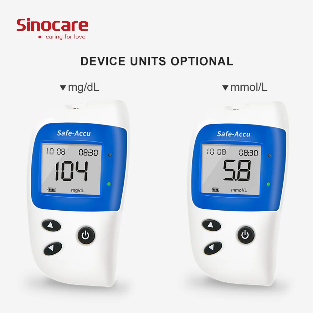 Sinocare Safe-Accu2 popular blood glucose meter, blood glucose monitor, blood glucometer