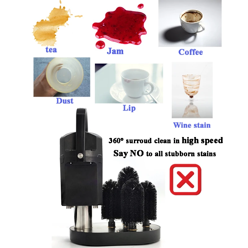 Большая кухонная техника для отеля, ресторана, стеклянная мойка с щеткой, портативная автоматическая мини-мойка для стаканов