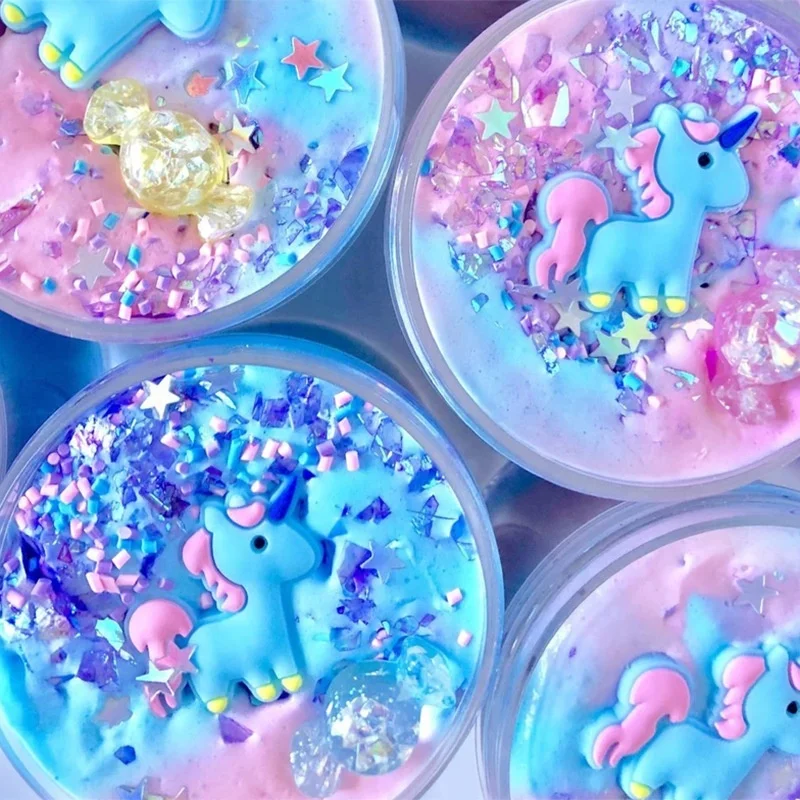 Wholesale Price High Quality Cheap Supplier Color Kit DIY Toys Modeling Clay Puff Unicorn Slime