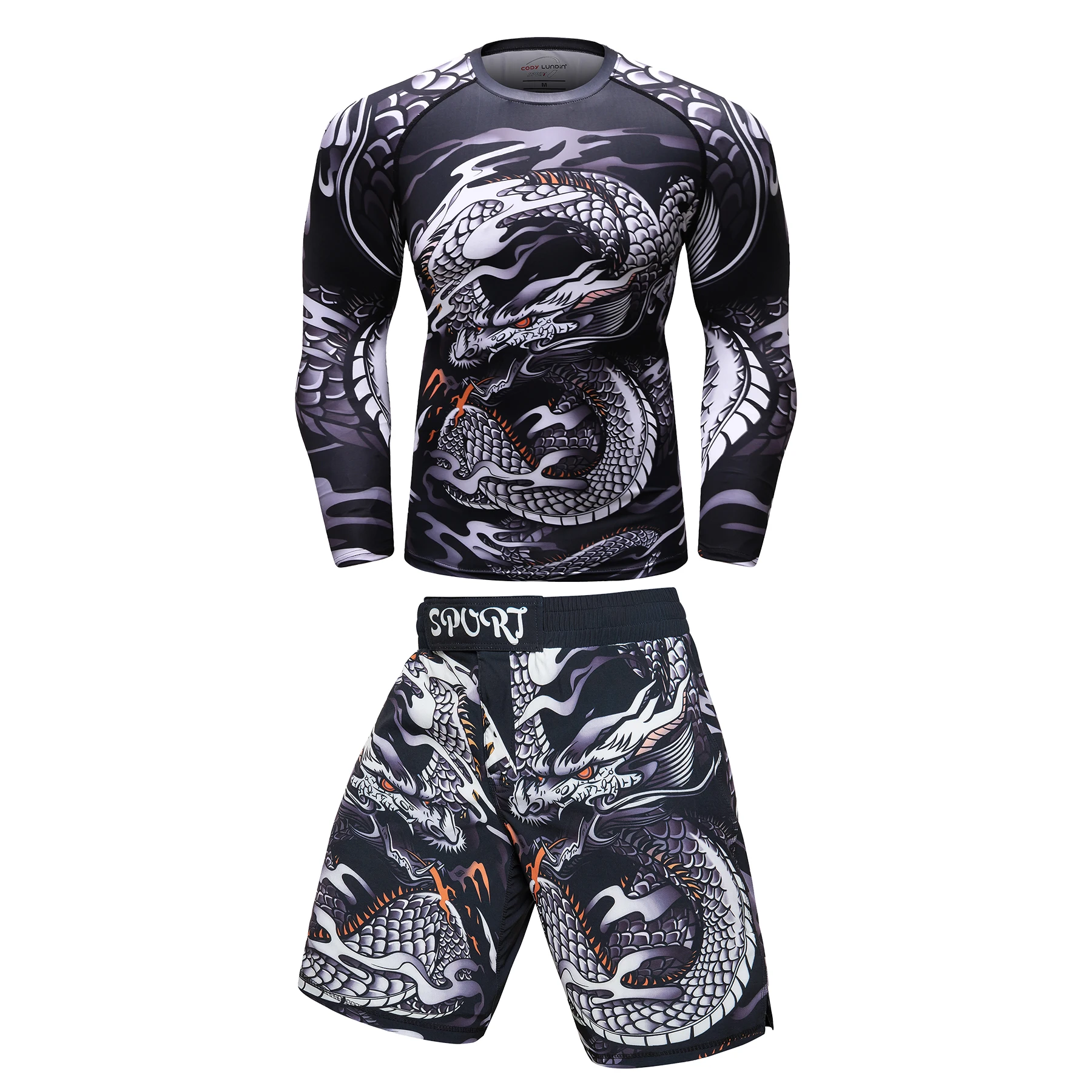 Custom Fitness Sportswear Men Compression Sport Suit MMA BJJ Tracksuit Muay Thai Jiu Jitsu Rashguard Boxing Jerseys