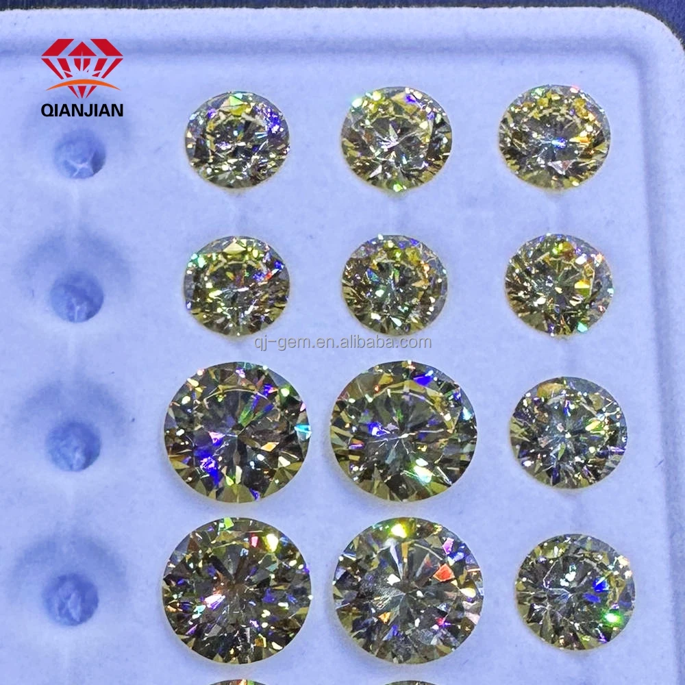 Factory Price Synthetic Gemstone Round 3A Loose CZ Stone Cubic Zirconia