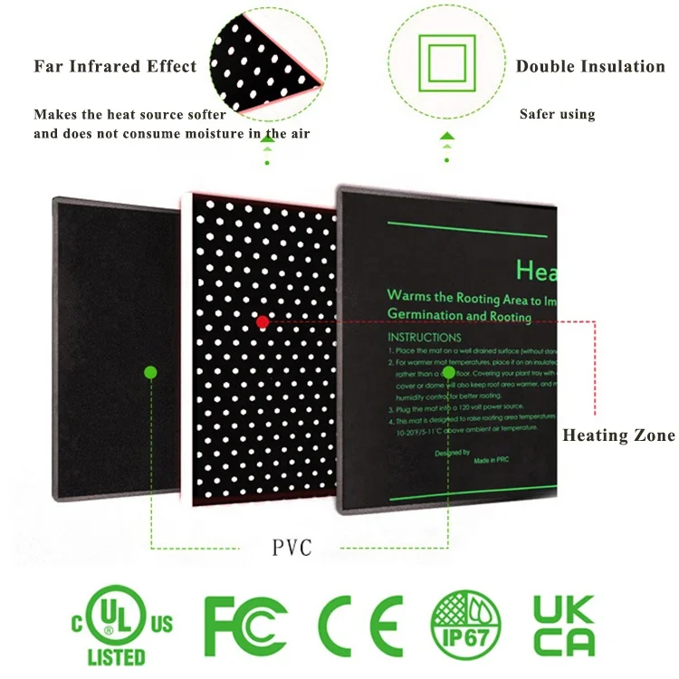 Free Shipping Warm Hydroponic Seedling Heat The Room Increasing 25X52 Growing Waterproof Plant Seed Germination Heating Pad Mat