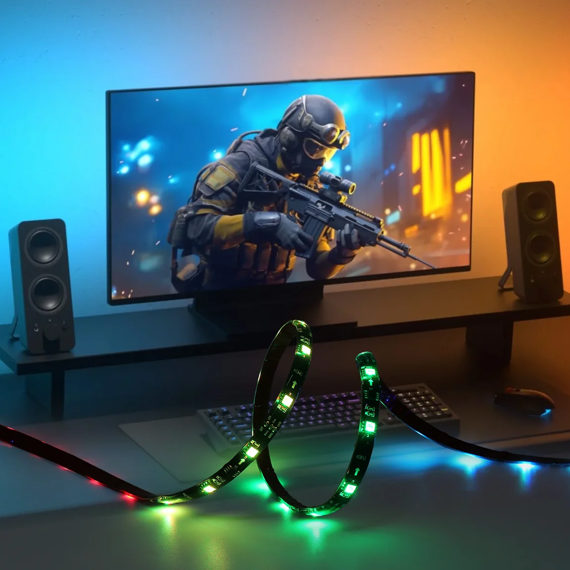 Онлайн-магазин Banqcn фабрика интеллектуальная Домашняя игра лампа синхронизация ТВ-подсветка смарт-Rgbic светодиодные полосы