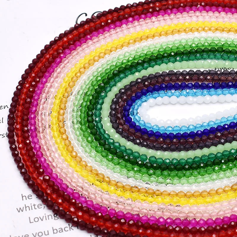 3mm Czech Crystal Round Faceted Glass Beads For Jewelry Making DIY Red Loose Spacer Round Crystal Glass Beads Wholesale