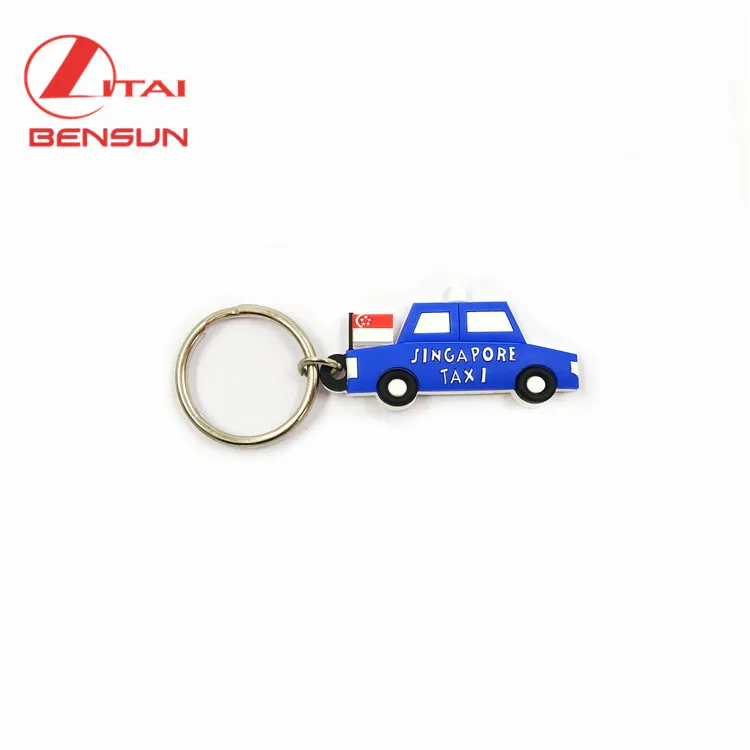 Promotion Personalized Soft Rubber PVC Key Chains Keyring 2D/3D Custom Cute Car Plastic Keychains
