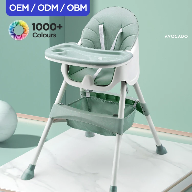 Modern 3 in 1 foldable Multifunction cheap baby food chair high chair portable highchair For Feeding with dining table