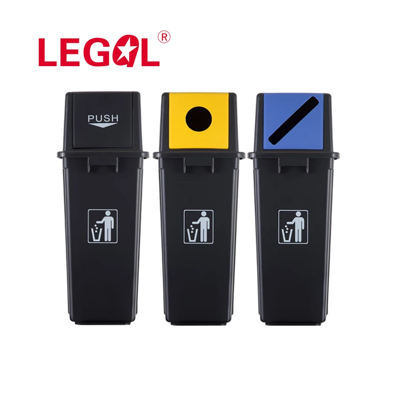 Remarkable recycle bin different waste container lid paper/can/ general recycling container bin dustbin garbage plastic