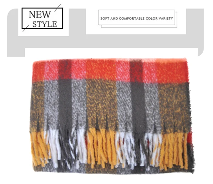 Super soft Check Blanket 100% Polyester Plaid Striped Fleece Tartan Blanket For Holiday