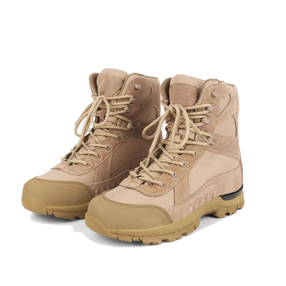 Мужские камуфляжные ботинки из натуральной кожи песочного цвета, армейские ботинки, мужские походные ботинки
