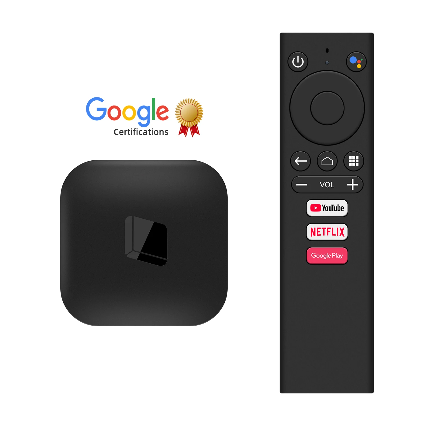 Hako android tv box 2+16gb ram voice control google assistant Google certified tv box 4K