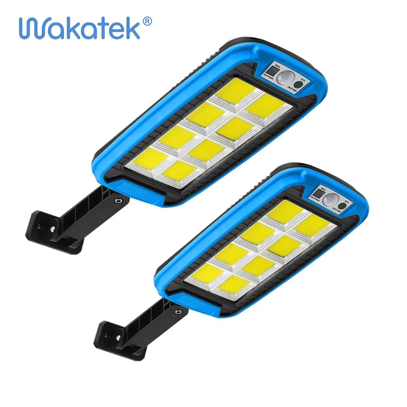 Светодиодный уличный светильник WAKATEK на солнечной батарее с датчиком движения настенный дистанционным управлением уличное солнечное освещение уличные