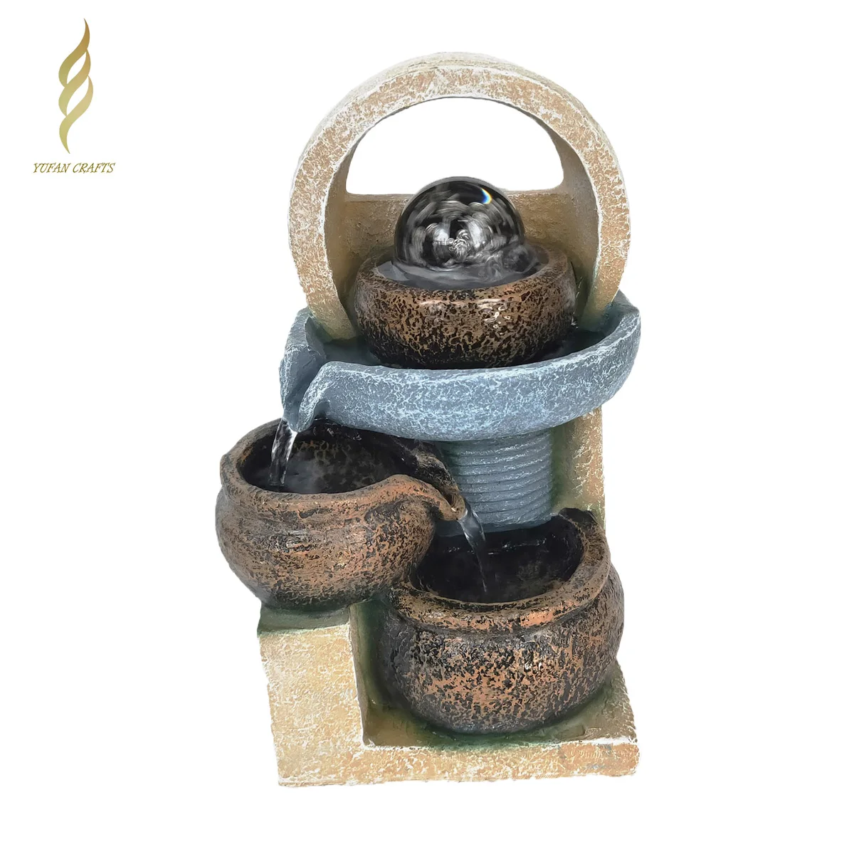 
Polyesin crafts water fountain fountains for outdoor garden ornaments decoration 