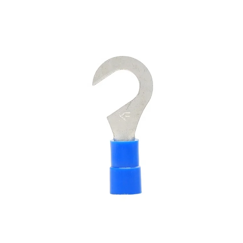 Tin Plated Single Crimp Copper Insulated Nylon Insulated Hook Terminals