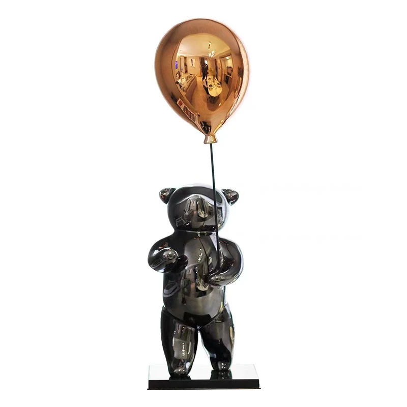 Decorative Resin Various designs Nordic Birthday Party Decoration bear Playing Balloon Decorations For Events Party Supplies