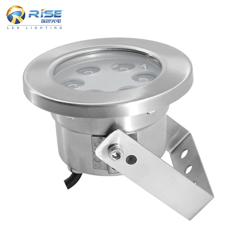 Outdoor 304 stainless steel IP68 Waterproof 12V Mini RGB Stainless Steel Small Fountain LED Underwater Pool Lights