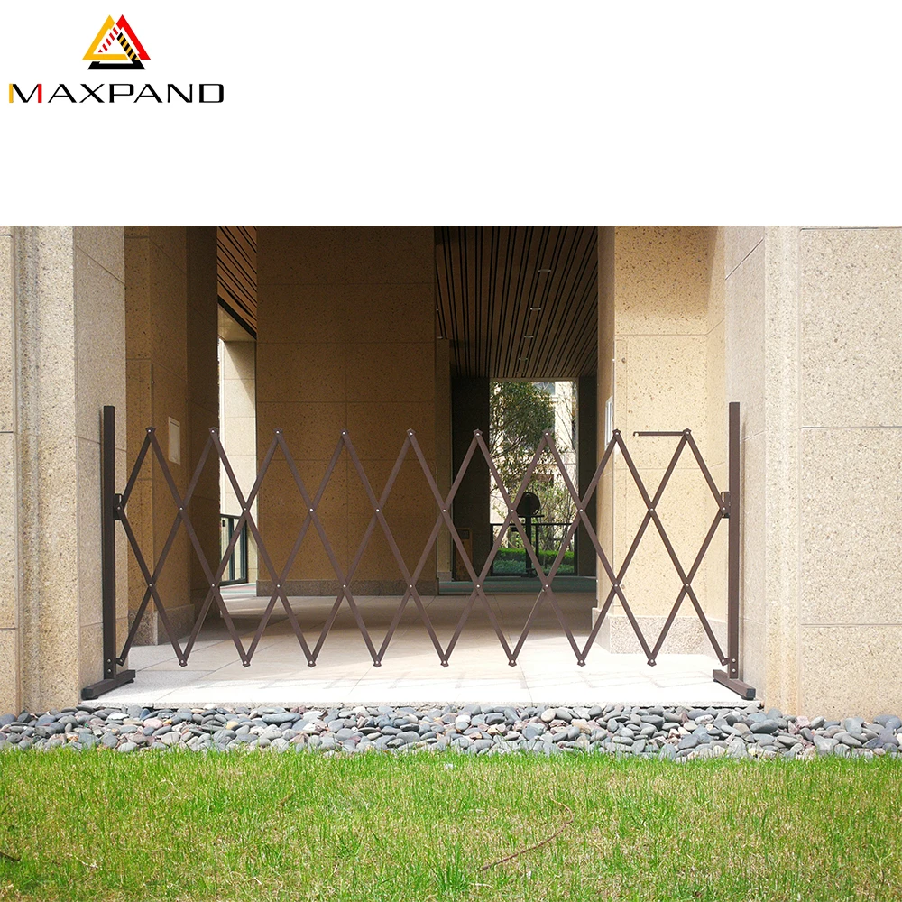 
Coffee Color Portable Aluminum and Steel Expanding Folding Parking Barrier 