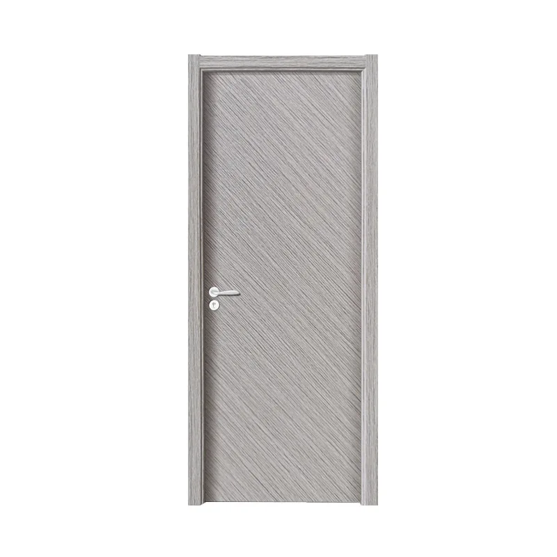 32x80 Inch Modern Cheap Light Grey Interior Wooden Apartment Bedroom Ecological Doors Designs with Frames for Houses