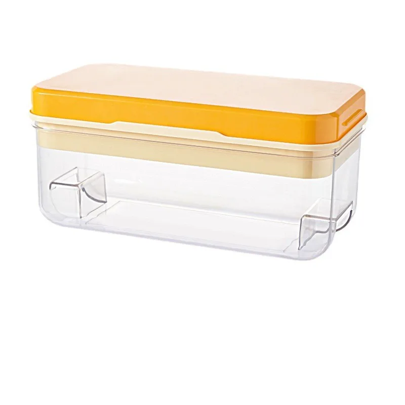 Hot Sale Press Ice Tray With Lid 64pcs BPA Free Ice Cube Molds With Storage Box Easy Release Ice Cube Trays