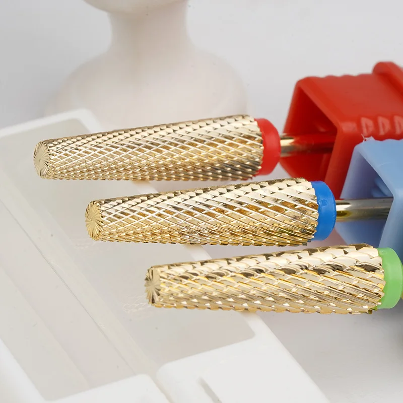 24mm Extra Long Nail Art Tools Tungsten Smooth Large Barrel Quick Nail Polish Gel Removal Tungsten Carbide Nail Drill Bits