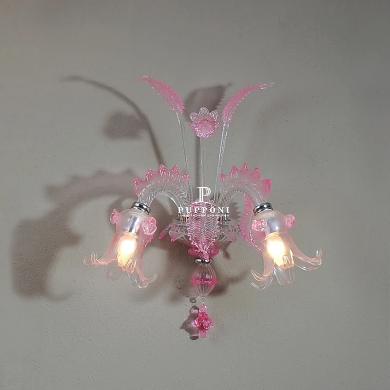 New Arrival Purple Modern Luxury Lighting Pendant Light Murano Style Glass Art Hanging Lamps Chandelier