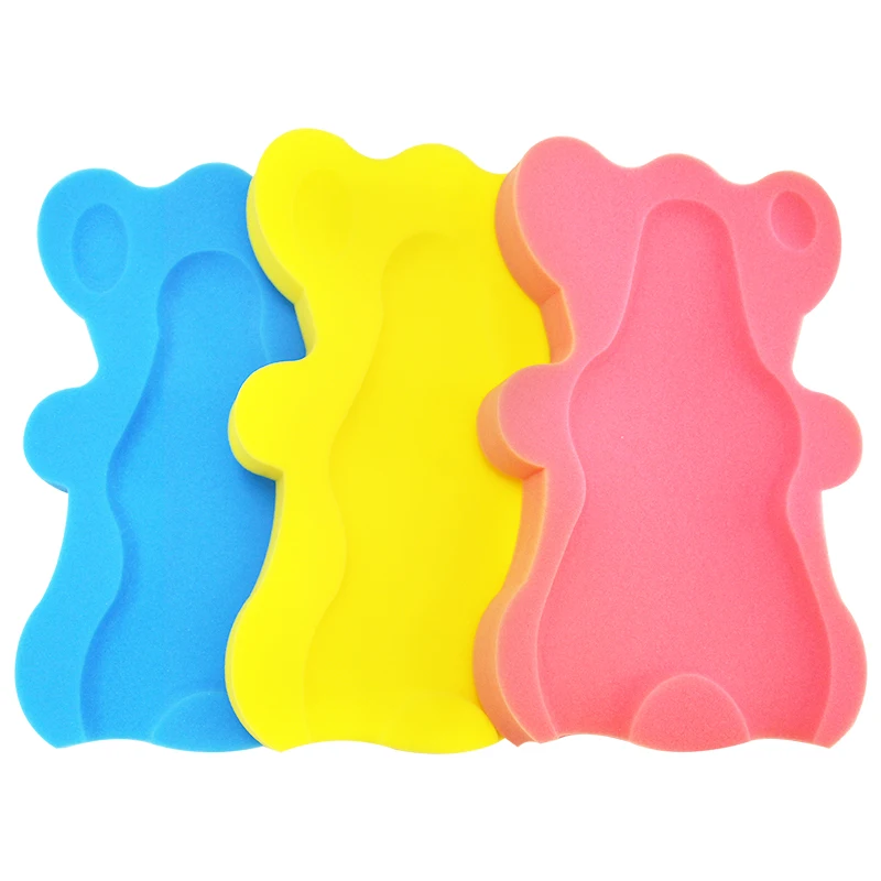 2022 anti-slip soft sponge kids baby children bath mat bathing sponge pad cushion