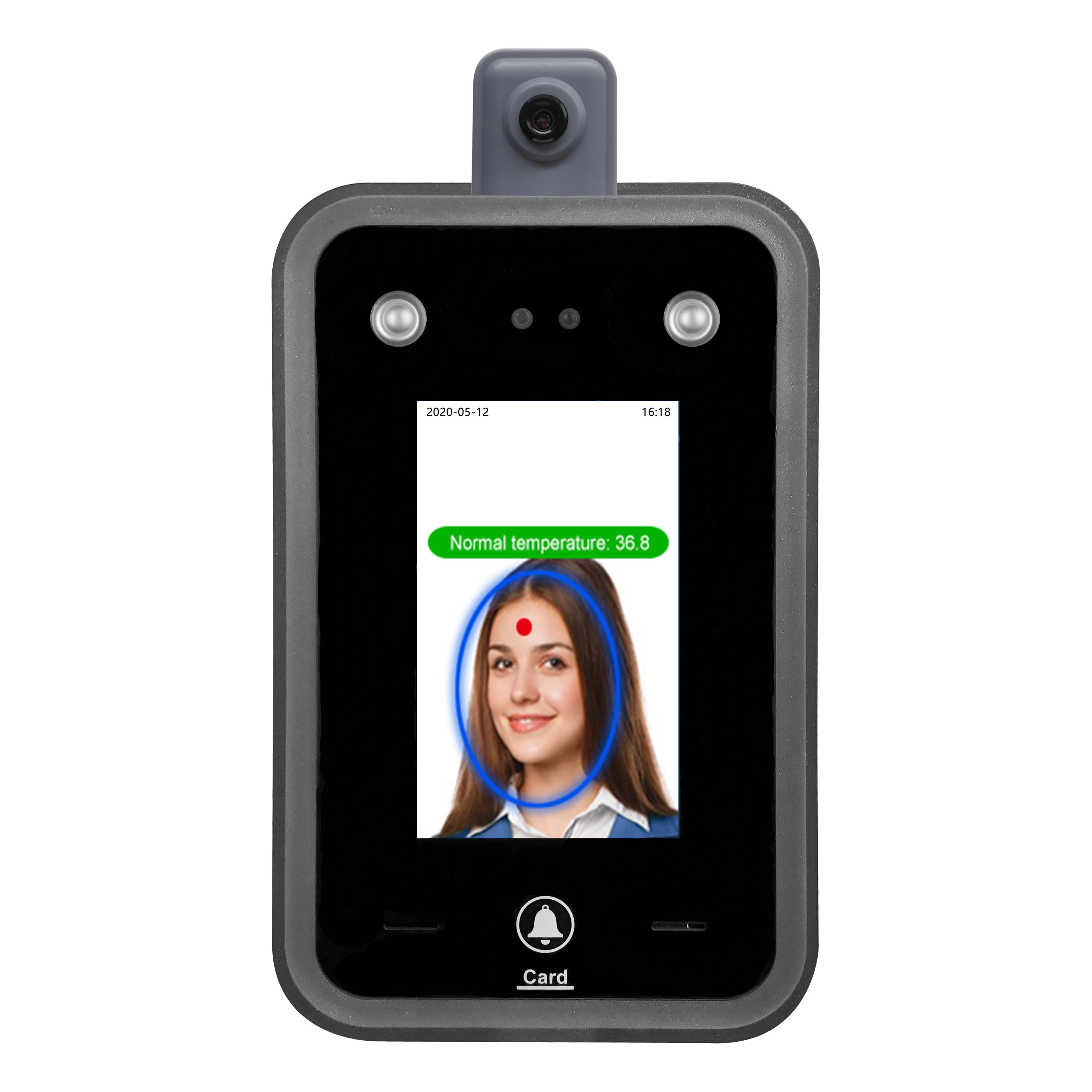 FaceD2T Non Contact Security Access Control AI Face recognition human body fever measurement camera