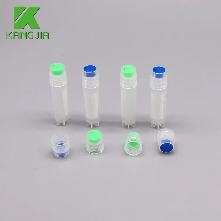 Laboratory Consumables 2 ML PP Plastic Cryogenic Tube Reagent Vials Freezing Sample Storage Screw Cap Chemical Lab Grade