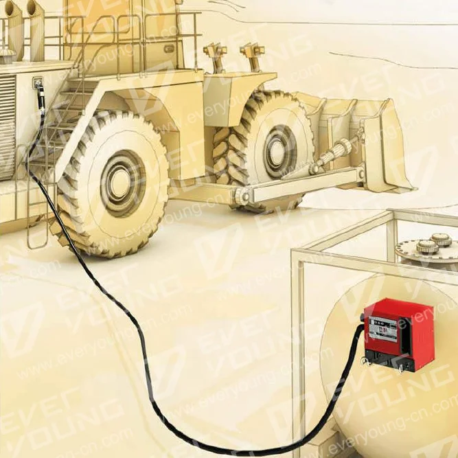 Diesel dispenser pump set with metal gun 12/24V wall fixed refueling fuel transfer pump kits